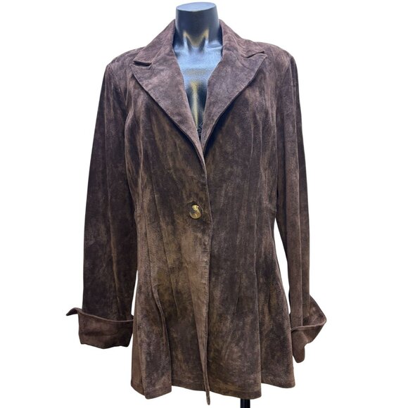 NWOT Finley Brown Suede Jacket XL - Picture 1 of 8